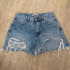 Zara Light Blue Denim Shorts